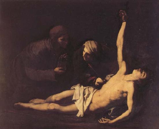Jusepe de Ribera St.Sebastian.St.Irene,and St.Lucila France oil painting art